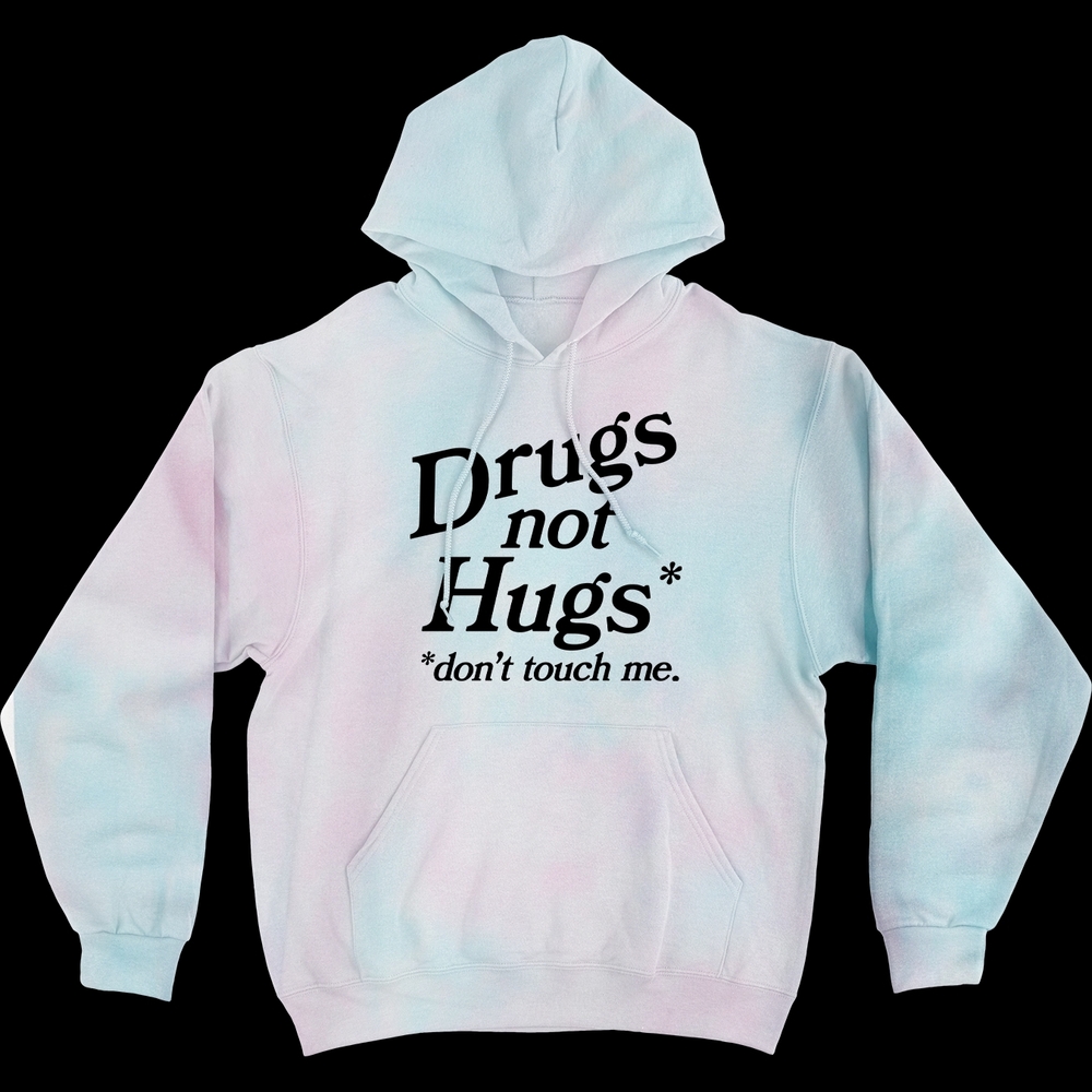 Drugs Not Hugs Premium Tie Dye Hoodie